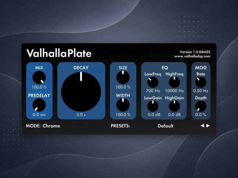 ValhallaPlate拾音资源网 - 调音师VST插件 | 效果包 | 混音资源免费下载VST15